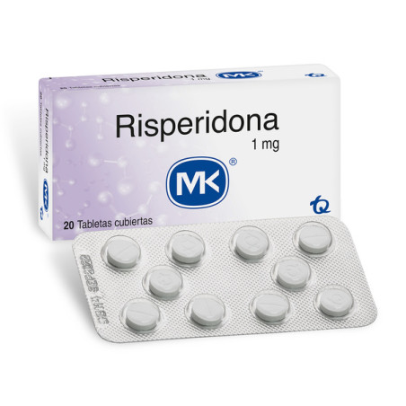 RISPERIDONA 1 MG 20 TABLETAS MK (P)8369
