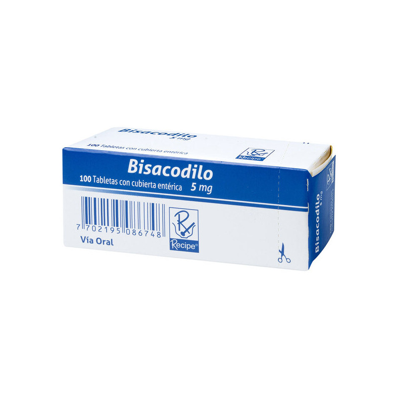 BISACODILO 5 MG 100 TABLETAS RC