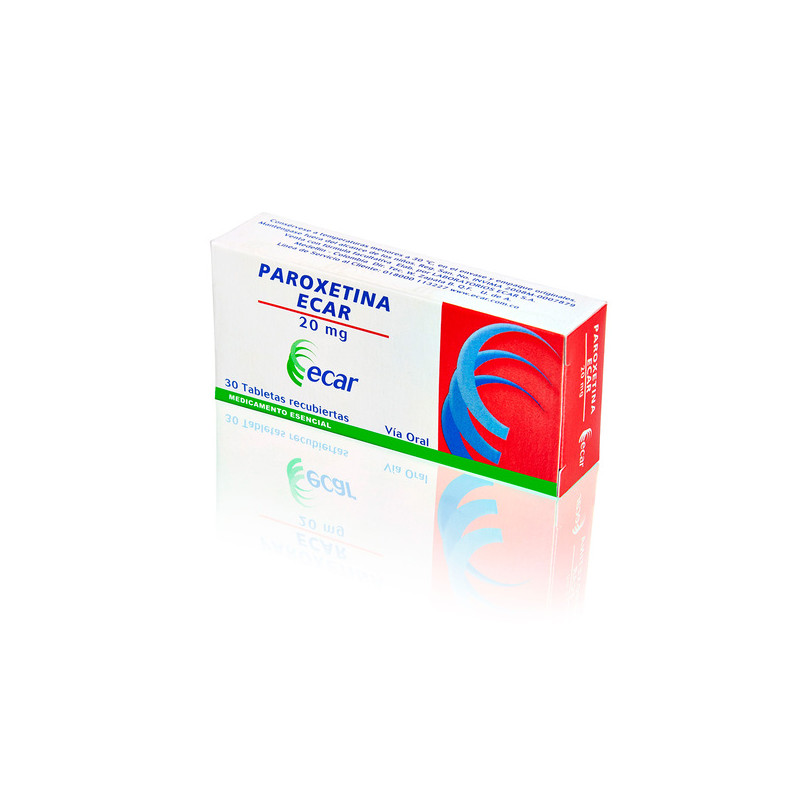 PAROXETINA 20 MG 30 TABLETAS EC