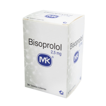 BISOPROLOL 2.5 MG 30 TABLETAS MK(M)8742