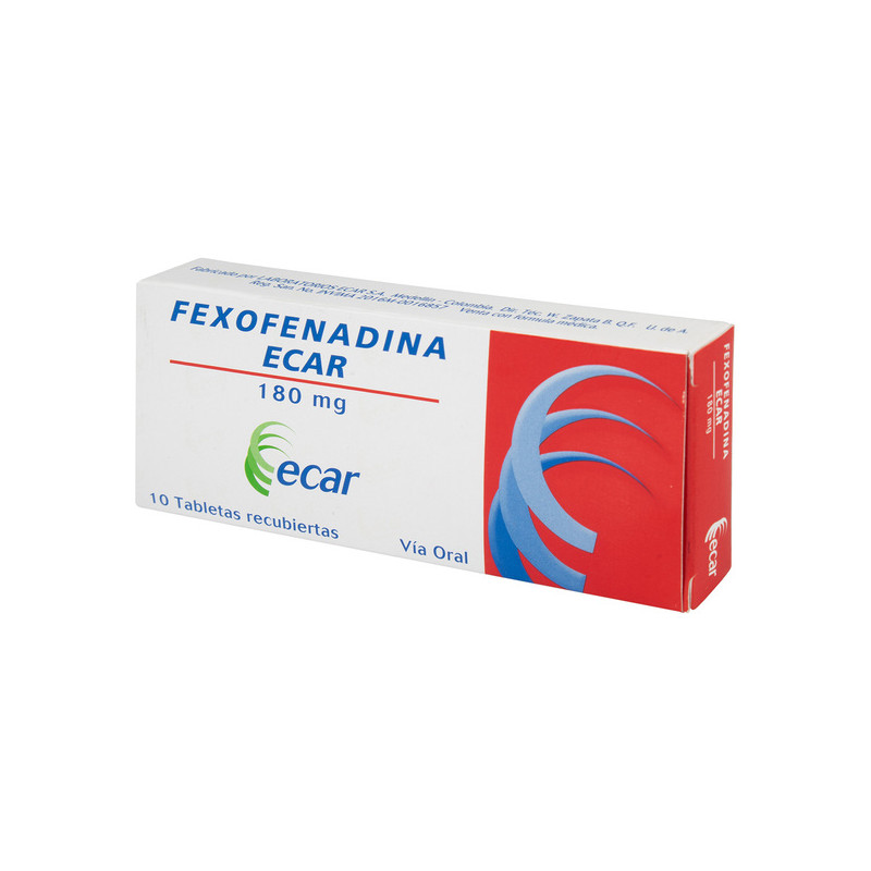 FEXOFENADINA 180 MG 10 TBS ECAR