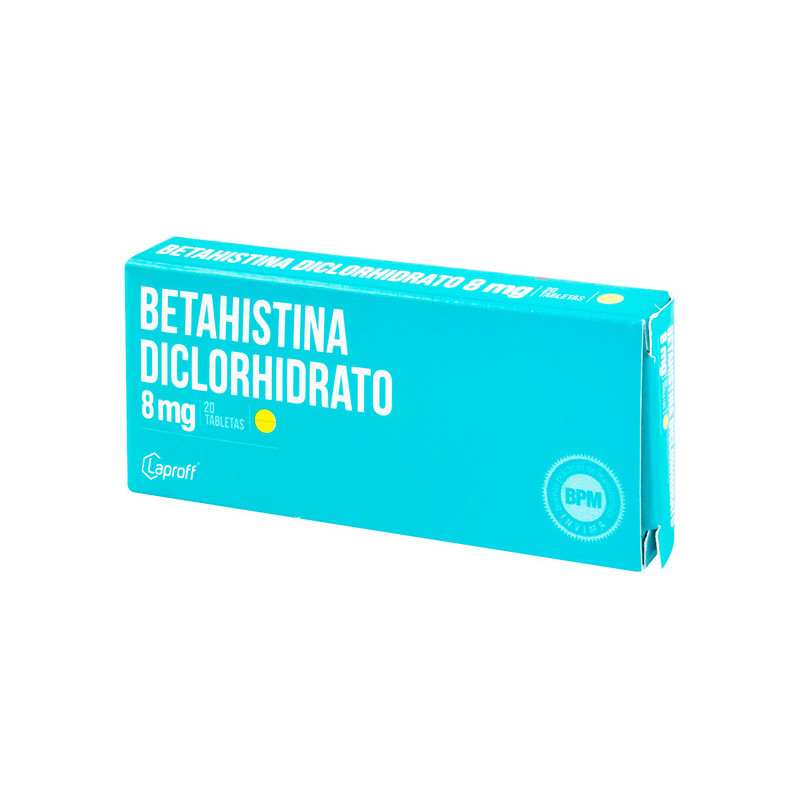 BETAHISTINA 8 MG 20 TABLETAS LP