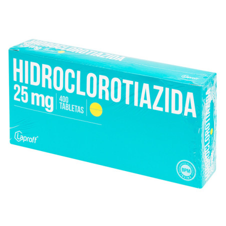 HIDROCLOROTIAZIDA 25 MG 400 TABLETAS LP