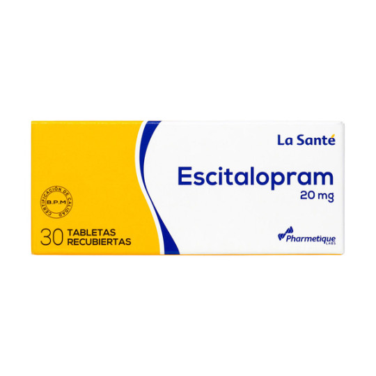 ( ) ESCITALOPRAM 20 MG 30 TABS LS