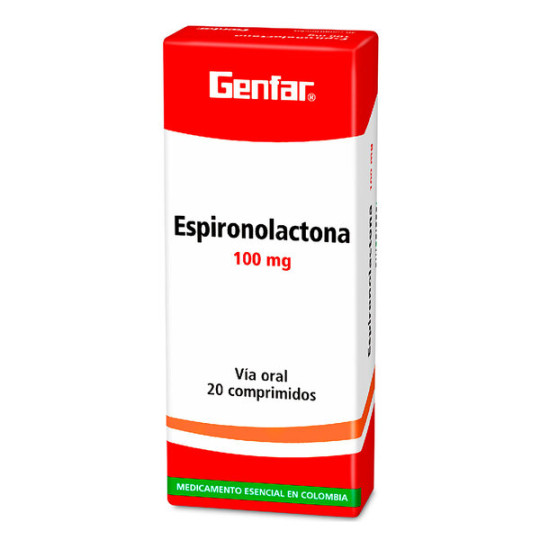 ( ) ESPIRONOLACTONA 100 MG 20 TABLETAS GF