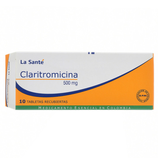 ( ) CLARITROMICINA 500 MG 10 TABLETAS LS
