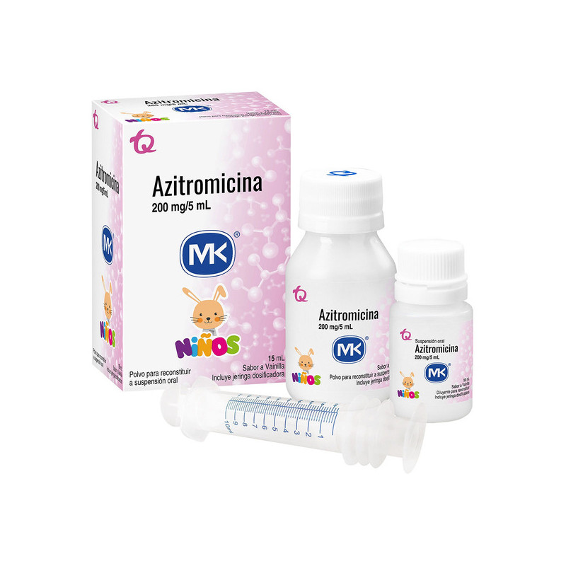AZITROMICINA 200MG/5ML POLVO 15 ML MK