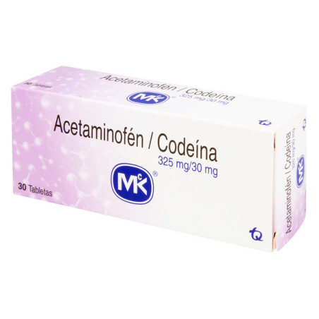 ACETAMINOFEN CODEINA 325/30MG 30 TBS MK