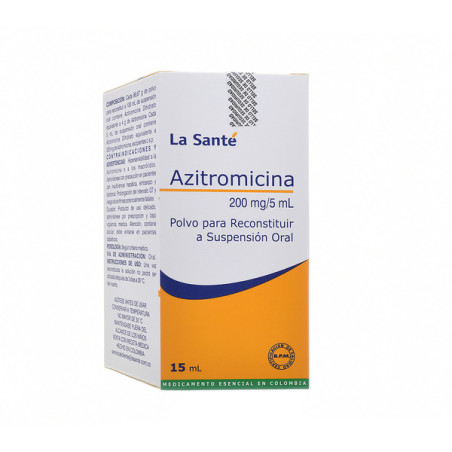 ( ) AZITROMICINA 200 MG SUSPENSION 15 ML LS