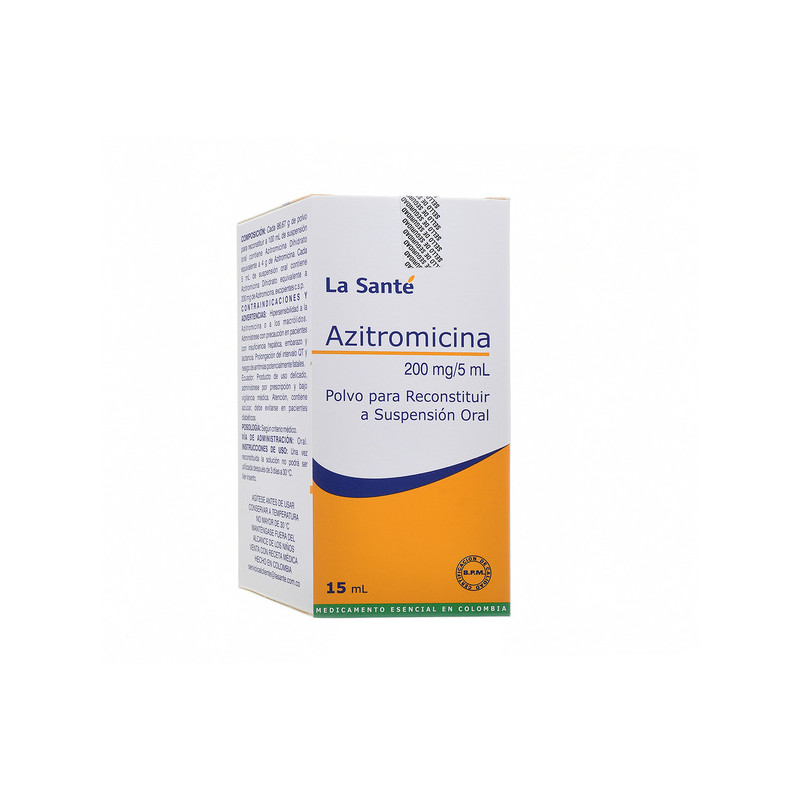 ( ) AZITROMICINA 200 MG SUSPENSION 15 ML LS