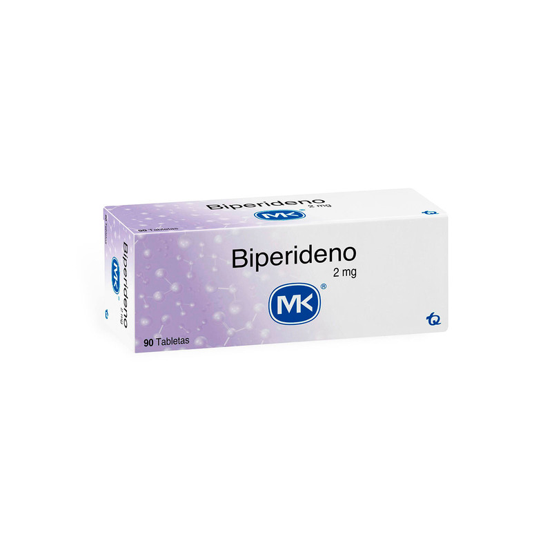 BIPERIDENO 2 MG 90 TABLETAS. MK