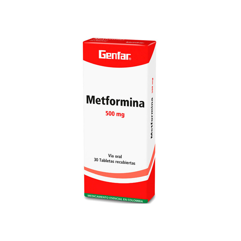 ( ) METFORMINA 500 MG 30 TABLETAS GF