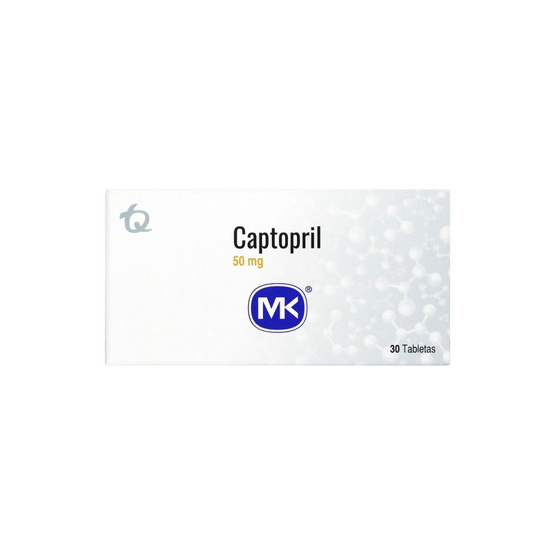 CAPTOPRIL 50 MG 30 TABLETAS MK