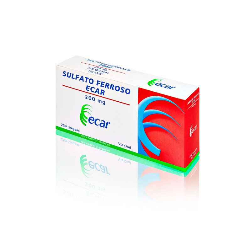 SULFATO FERROSO 200 MG 250 GRAGEAS EC