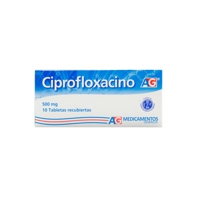 CIPROFLOXACINA 500 MG 10 TABLETAS AG