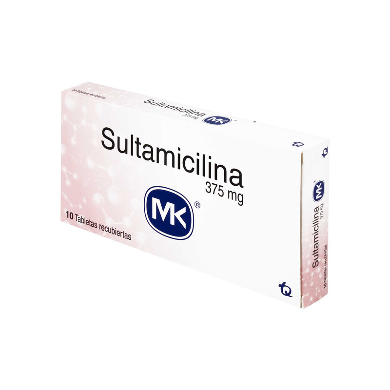 SULTAMICILINA 375 MG 10 TABLETAS MK