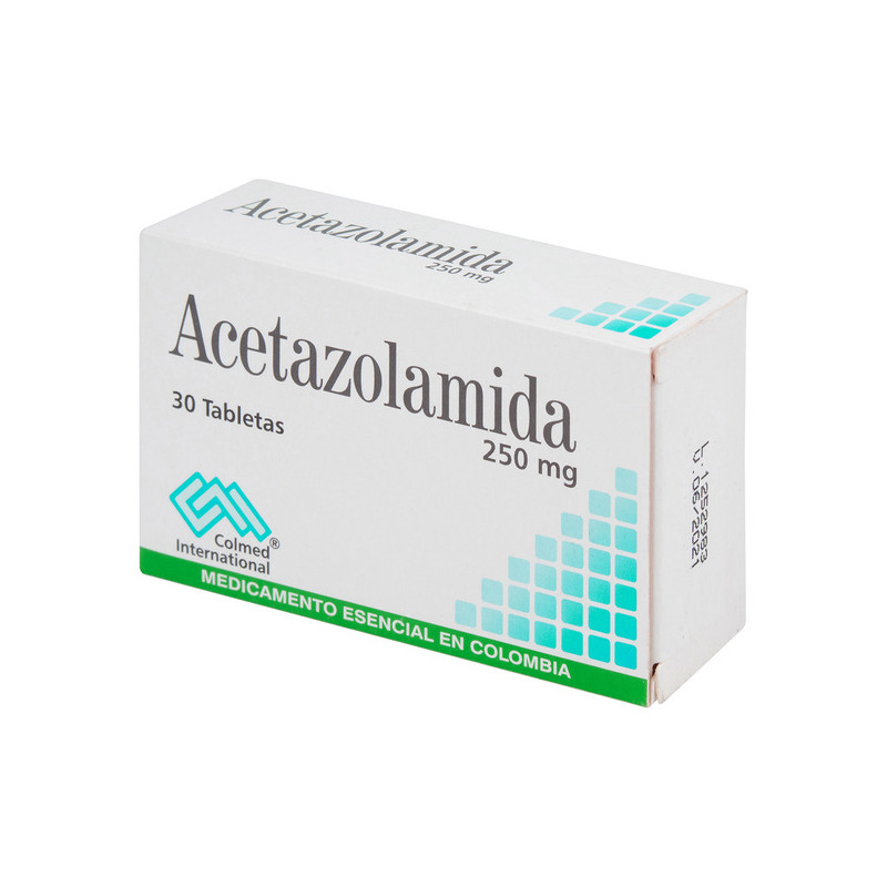( ) ACETAZOLAMIDA 250 MG 30 TABLETAS PC