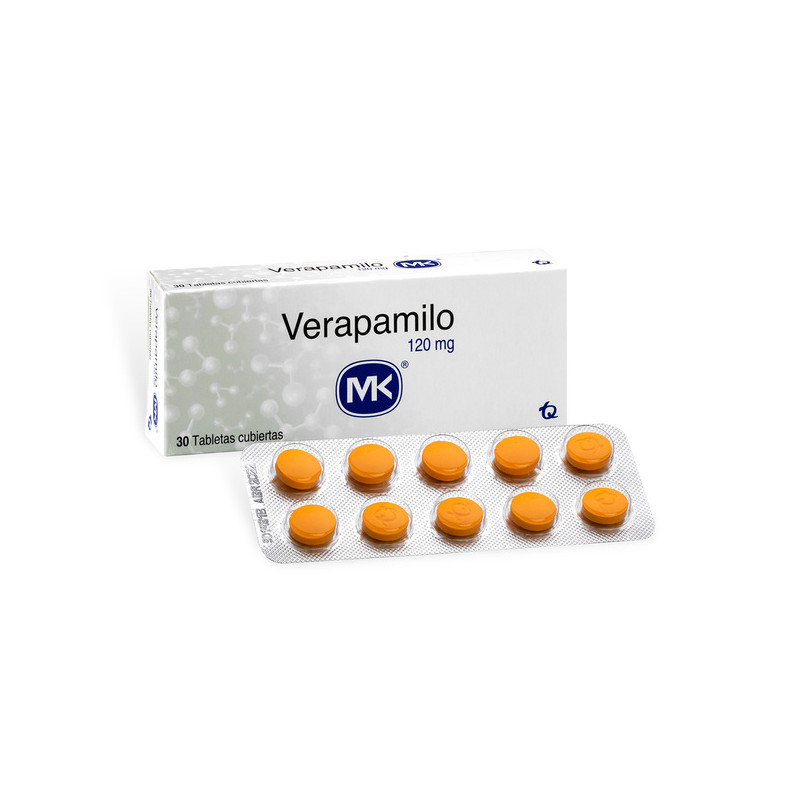 VERAPAMILO 120 MG 30 TABLETAS MK