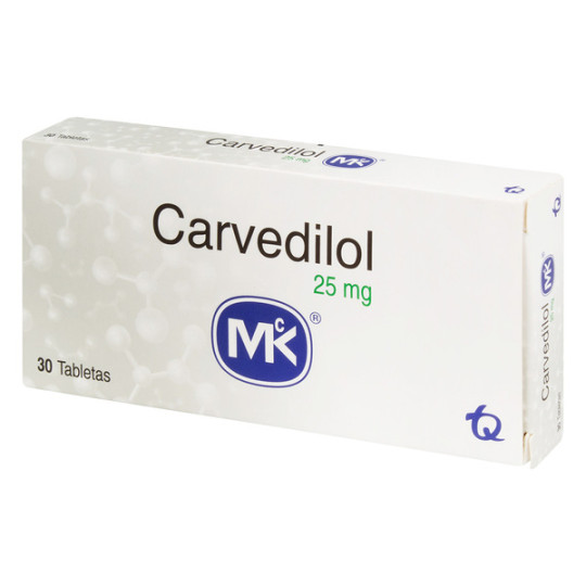 CARVEDILOL 25 MG 30 TABLETAS MK(P)35670