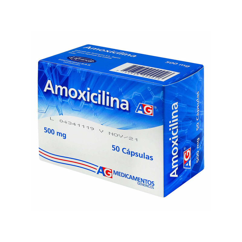 AMOXICILINA 500 MG 50 CAPSULAS AG