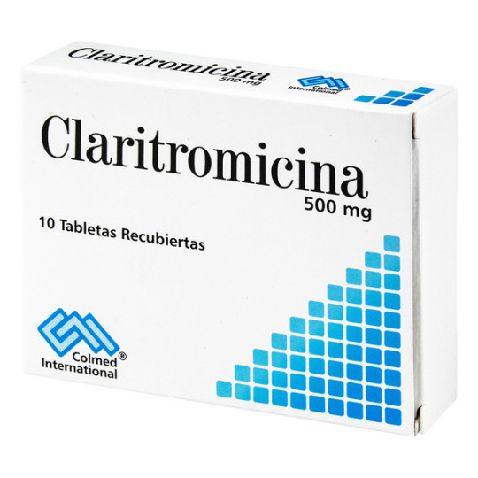 ( ) CLARITROMICINA 500 MG 10 TABLETAS PC