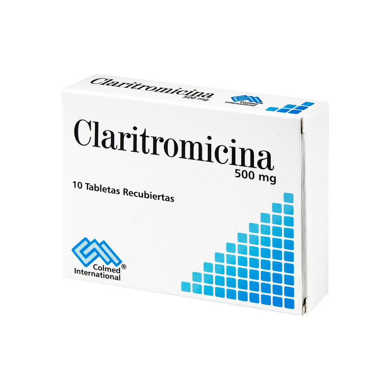 ( ) CLARITROMICINA 500 MG 10 TABLETAS PC