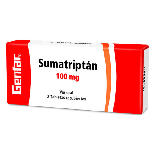 ( ) SUMATRIPTAN 100 MG 2 TABLETAS GF