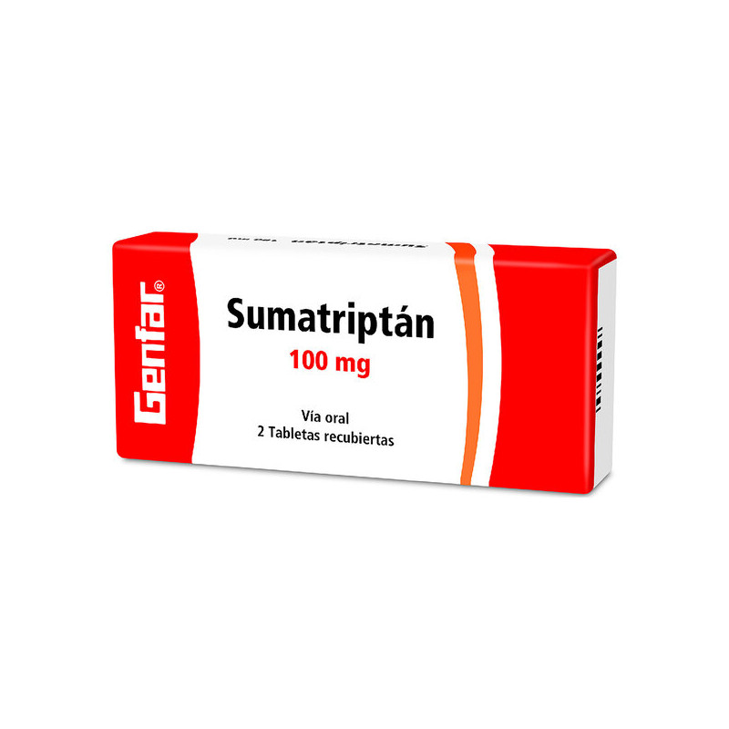 ( ) SUMATRIPTAN 100 MG 2 TABLETAS GF
