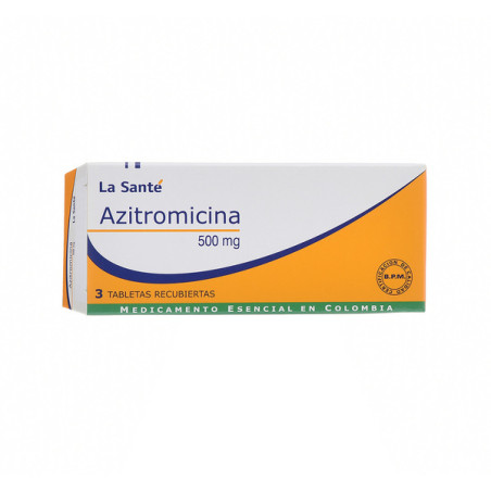( ) AZITROMICINA 500 MG 3 TABLETAS LS