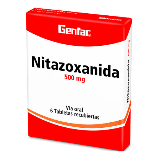( ) NITAZOXANIDA 500 MG 6 TBS GF
