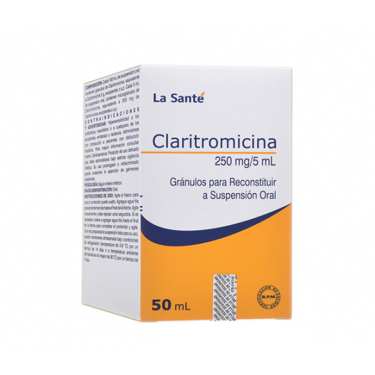 ( ) CLARITROMICINA 250 MG SUSP.50 ML LS