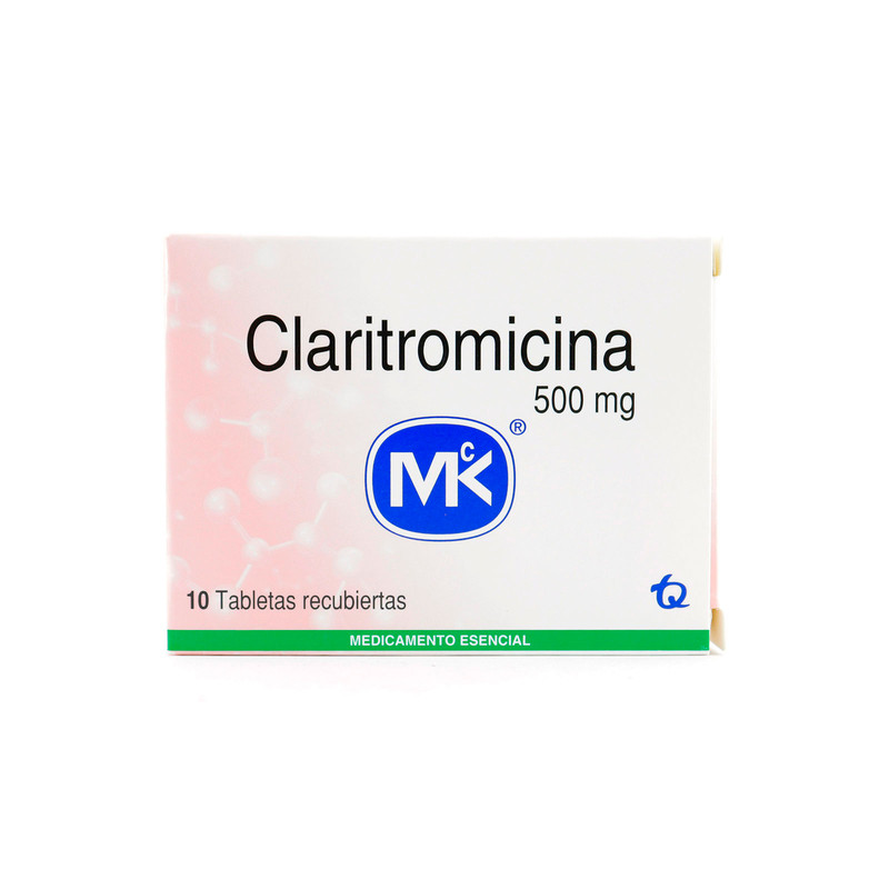 CLARITROMICINA 500 MG 10 TABLETAS MK