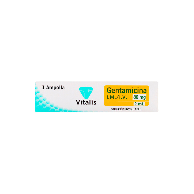 GENTAMICINA 80 MG/2ML 1 AMPOLLA VT