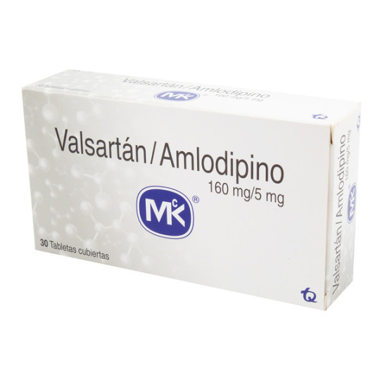 VALSARTAN AMLODIPINO 160/5 MG 30 TBS MK
