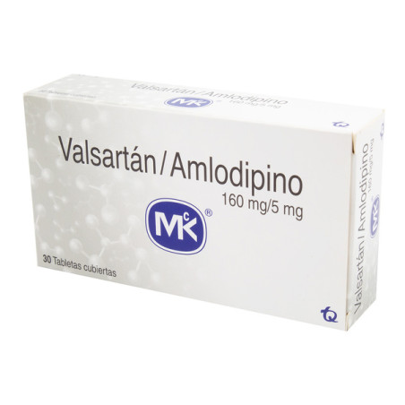 VALSARTAN AMLODIPINO 160/5 MG 30 TBS MK