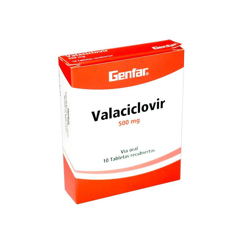 ( ) VALACICLOVIR 500MG 10 TBS REC GF