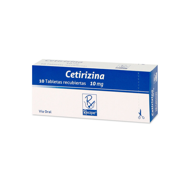 CETIRIZINA 10 MG 10 TABLETAS RC