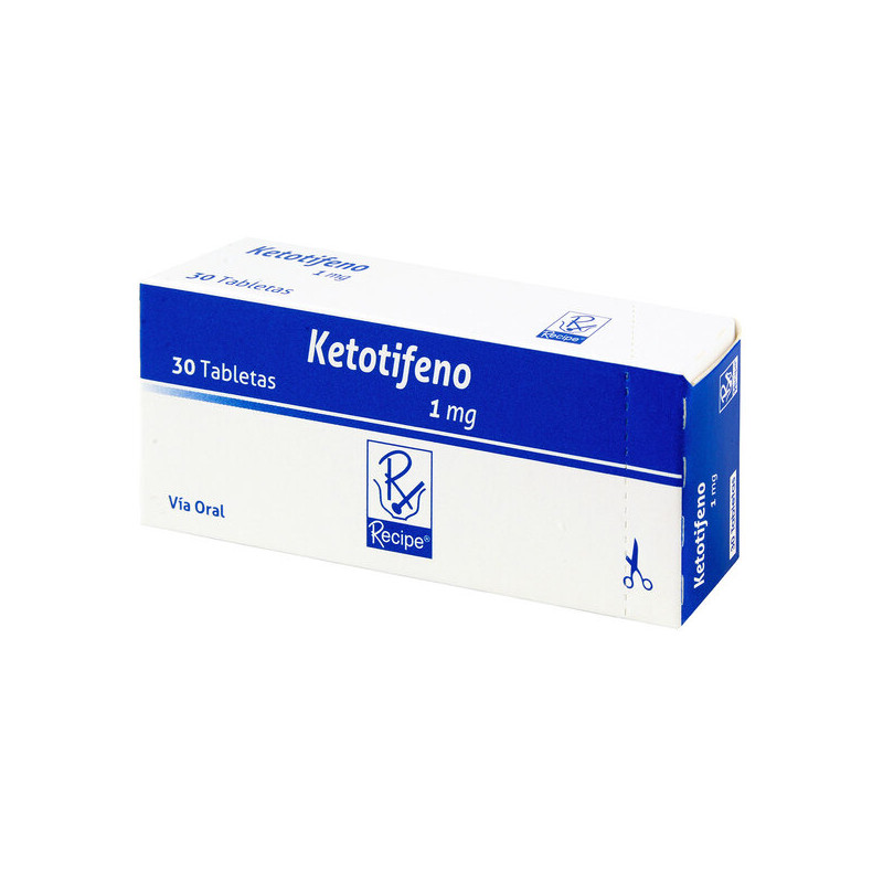 KETOTIFENO 1 MG 30 TABLETAS RC