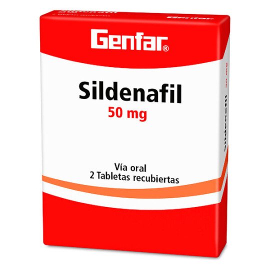 ( ) SILDENAFIL 50 MG 2 TABLETAS GF