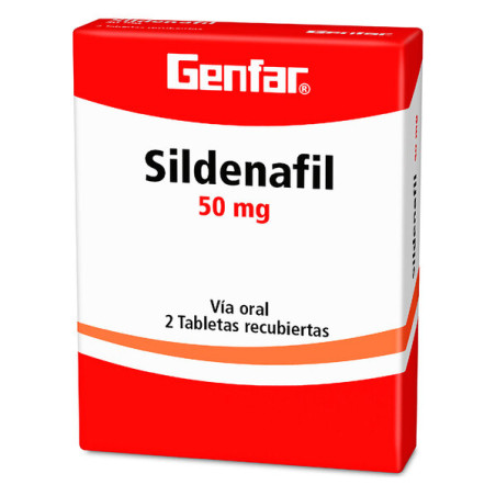 ( ) SILDENAFIL 50 MG 2 TABLETAS GF