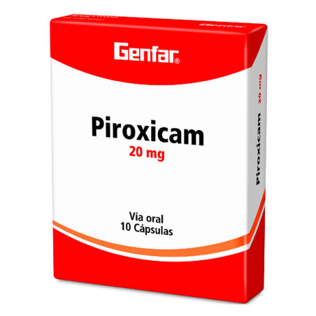 ( ) PIROXICAM 20 MG 10 TABLETAS GF