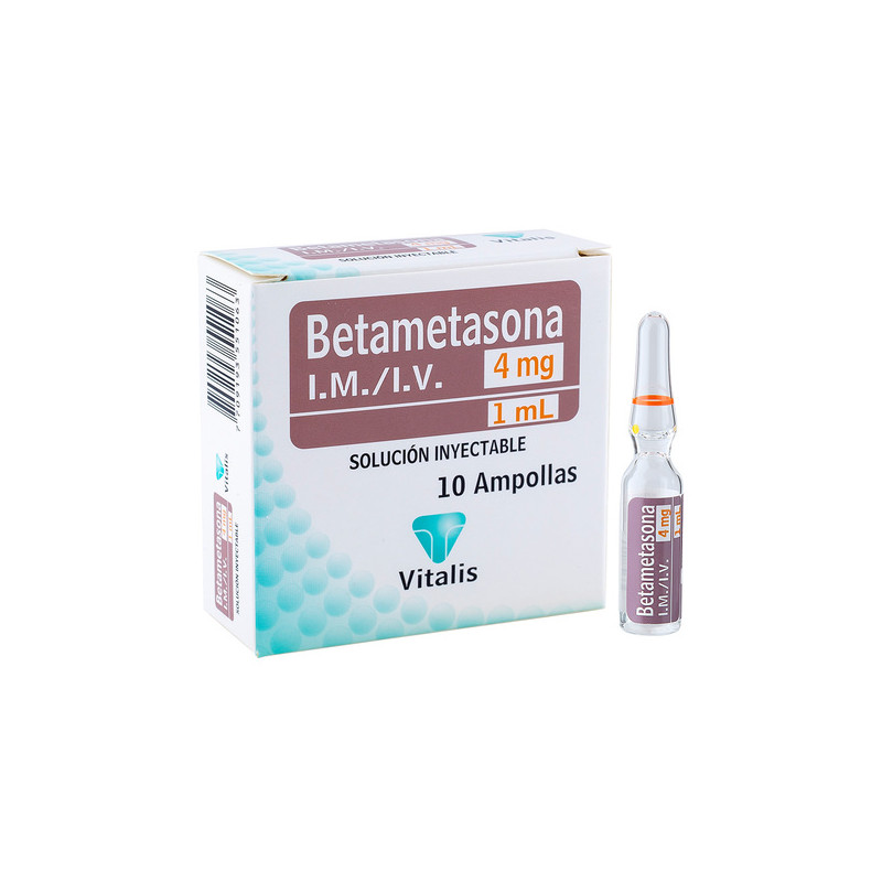 BETAMETASONA 4 MG/1 ML 10 AMPOLLAS VT