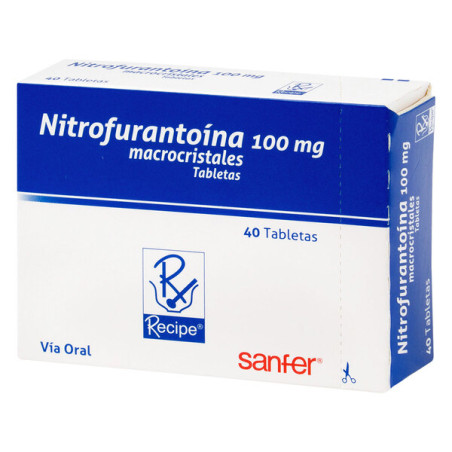 NITROFURANTOINA 100 MG 40 TABLETAS RC