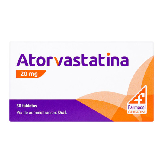 ATORVASTATINA 20 MG 30 TABLETAS