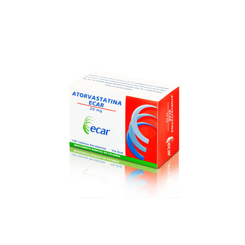 ATORVASTATINA 20 MG 100 TABLETAS EC