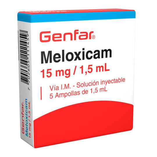 ( ) MELOXICAM 15 MG/1.5 ML 5 AMPOLLA GF