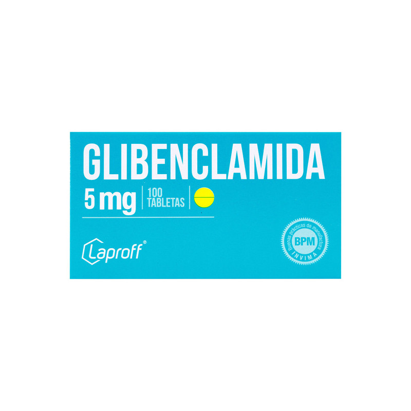 GLIBENCLAMIDA 5 MG 100 TABLETAS LP