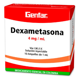 ( ) DEXAMETASONA 4 MG/1ML 10 AMPOLLAS GF