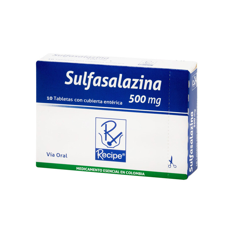SULFASALAZINA 500 MG 10 TABLETAS RC