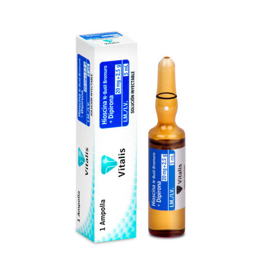 HIOSCINA DIPIRONA 20MG 2.5G/5ML 1AMP.VT